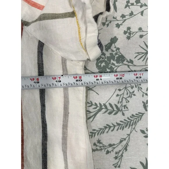 Bundle 100% Linen Tops Women M Ellen Tracy Jones NY Striped Short Sleeve Summer - Picture 10 of 13